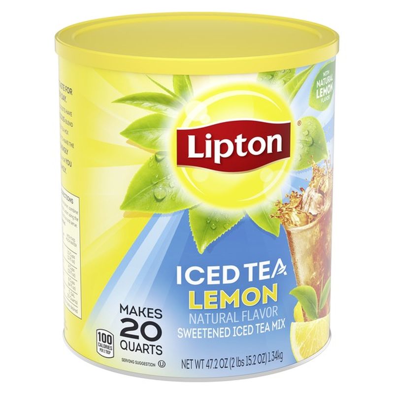 Lipton Black Iced Tea Mix Lemon (20 qt) Instacart