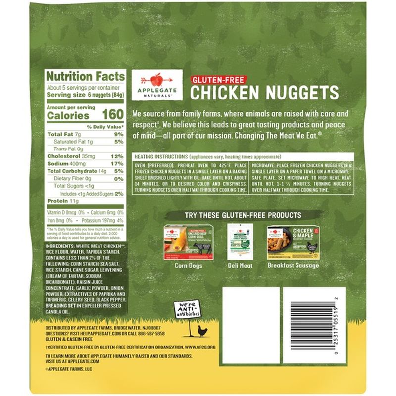 applegate organic gluten chicken nuggets