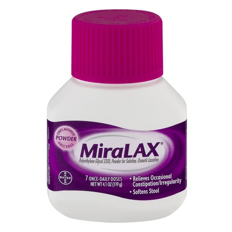 MiraLAX Osmotic Laxative, Unflavored, Powder (4.1 oz) Instacart