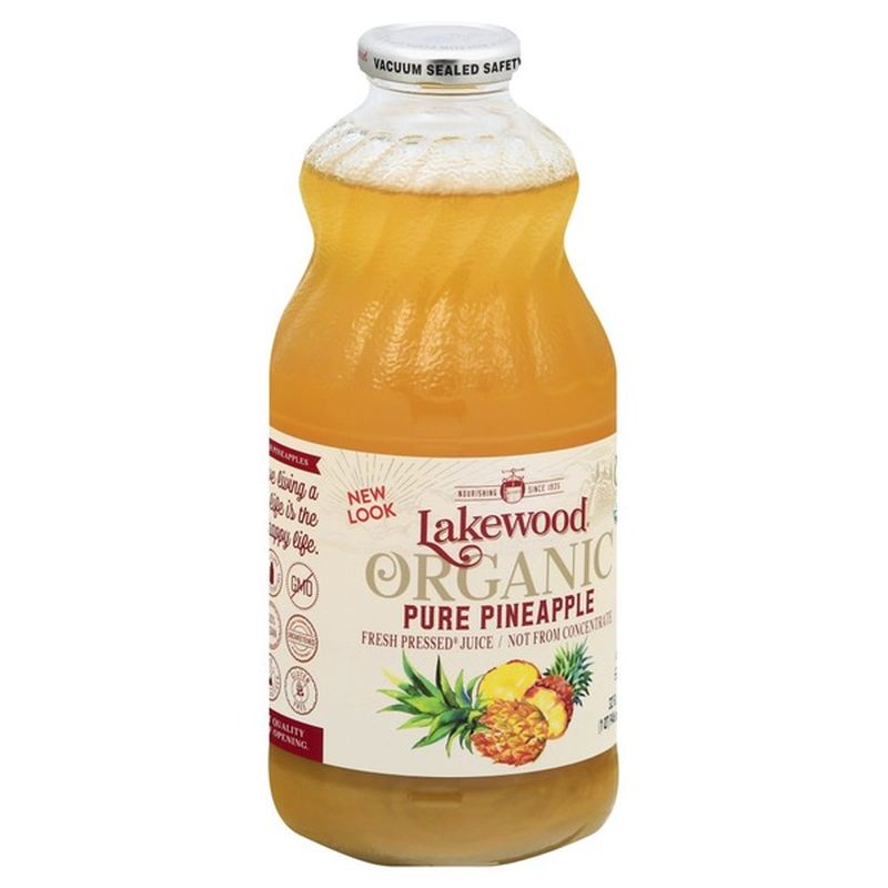 Lakewood Juice, Organic, Pure Pineapple (32 fl oz) - Instacart