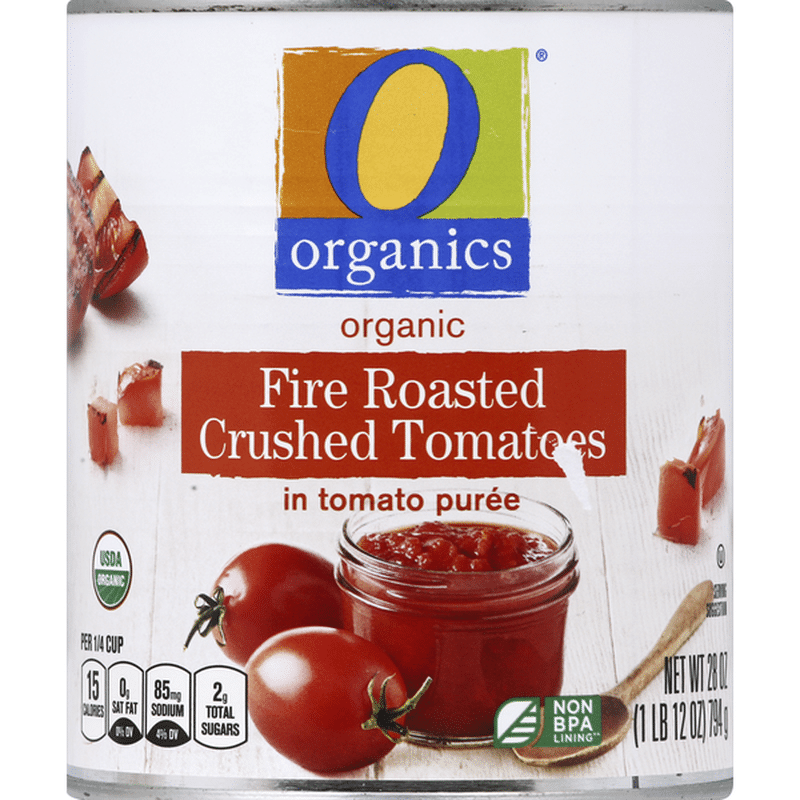 O Organics Tomatoes, Organic, Crushed, Fire Roasted, in Tomato Puree
