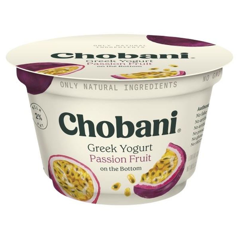 Chobani Greek Yogurt, LowFat, Passion Fruit on the Bottom (5.3 oz