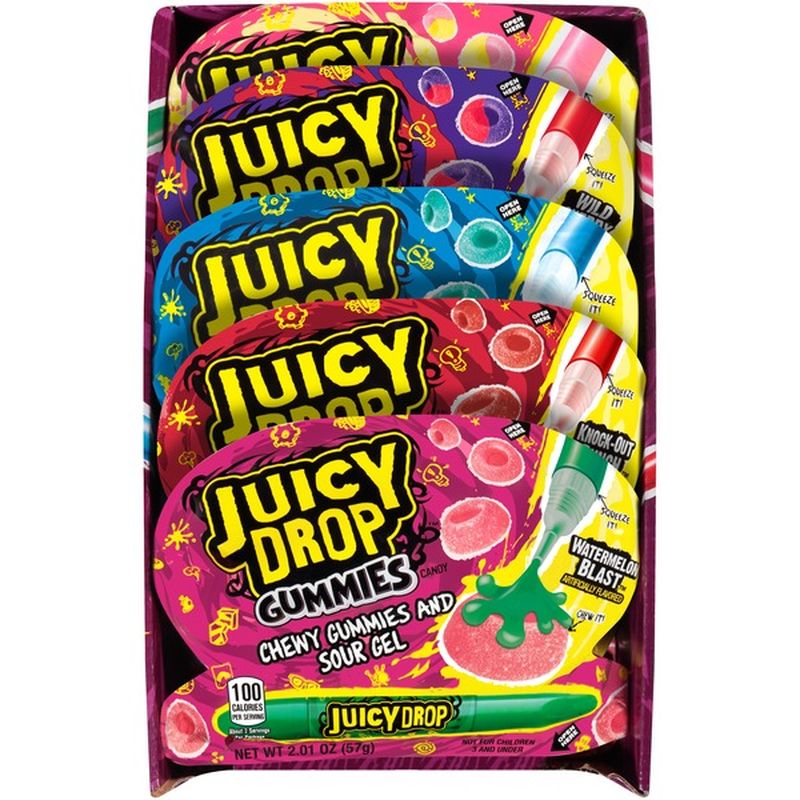 Juicy Drop Gummy Candy Sweet Gummies And Sour Gel Pen Assorted Flavors 16 Count 201 Lb 