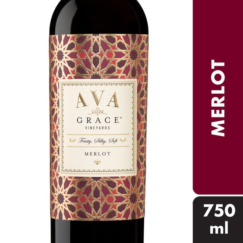 Ava Grace Ava Grace Vineyards Merlot Red Wine 750 Ml Instacart