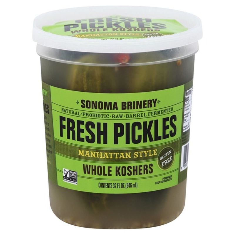 Sonoma Brinery Pickles, Fresh, Whole Koshers, Manhattan Style (32 oz) Delivery or Pickup Near Me