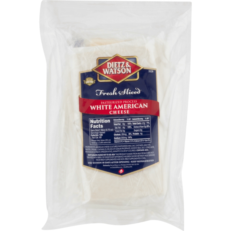 Dietz & Watson Whited American Cheese Fresh Sliced (1 ct) Instacart