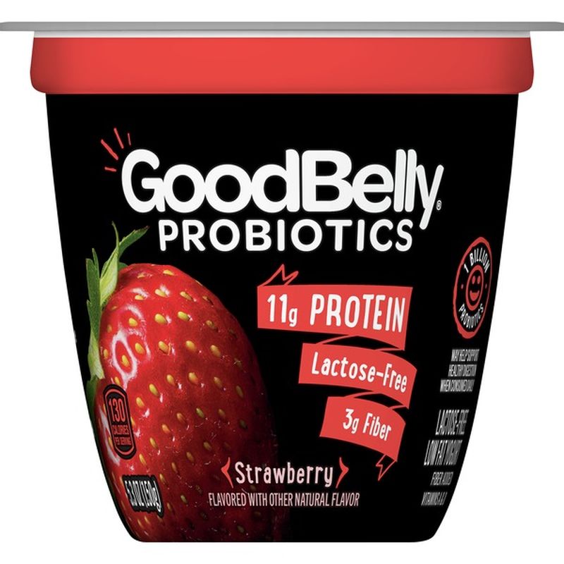 GoodBelly Yogurt, Lactose Free, Low Fat, Strawberry (5.3 oz) from ShopRite Instacart