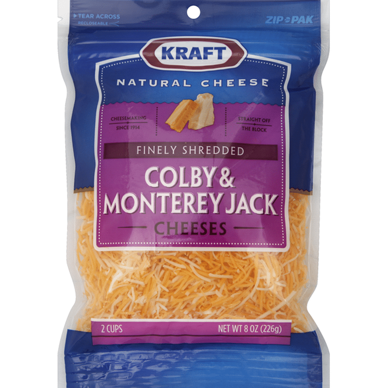 Kraft Finely Shredded Cheese, Colby & Monterey Jack (8 oz) - Instacart