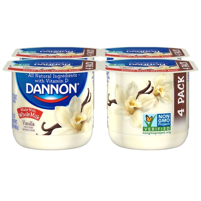 Dannon Whole Milk Vanilla Yogurt (21.2 oz) - Instacart