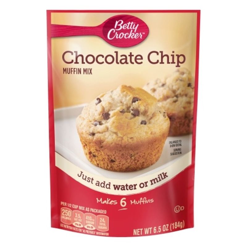 Betty Crocker Muffin Mix, Chocolate Chip (6.5 oz) from Wegmans Instacart