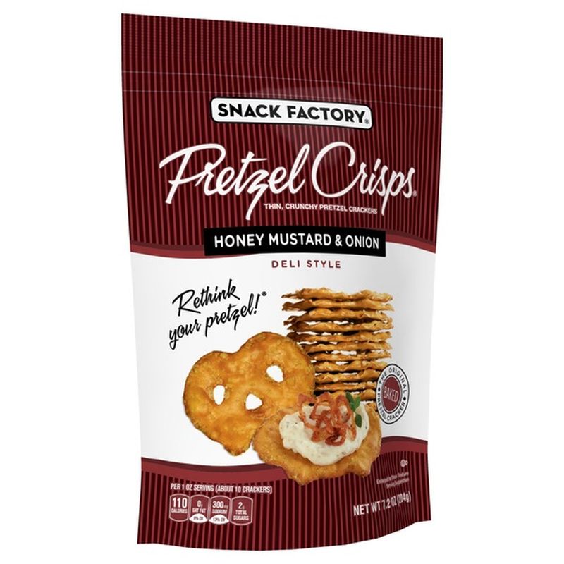 Pretzel Crisps® Honey Mustard and Onion Pretzel Crisps (7.2 oz) Instacart