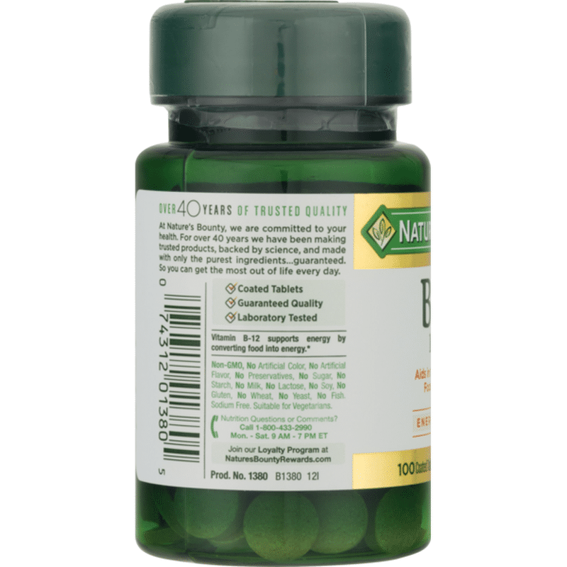 Nature's Bounty Vitamin B12 1000 MCG (100 ct) Instacart