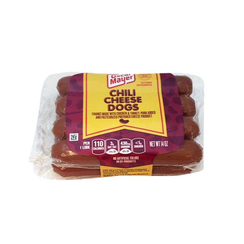 Oscar Mayer Hot Dogs Chili Cheese Dogs Franks (14 oz) - Instacart