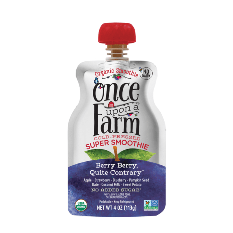 Once Upon a Farm Smoothie, Super, Organic, Berry Berry, Quite Contrary ...