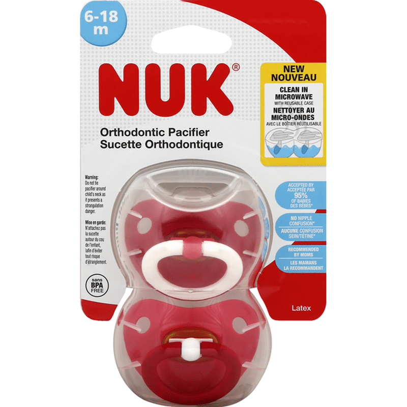 Nuk Pacifier Orthodontic Latex 6 18 Months 2 Each Delivery Or Pickup Near Me Instacart