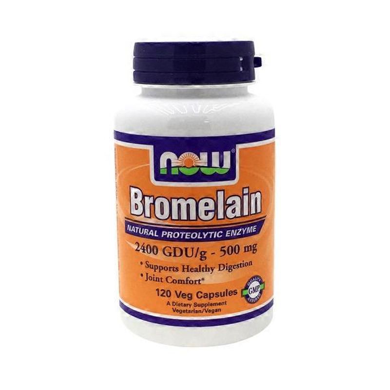 Now Bromelain 2400 GDU/g500 mg Natural Proteolytic Enzyme, Supports