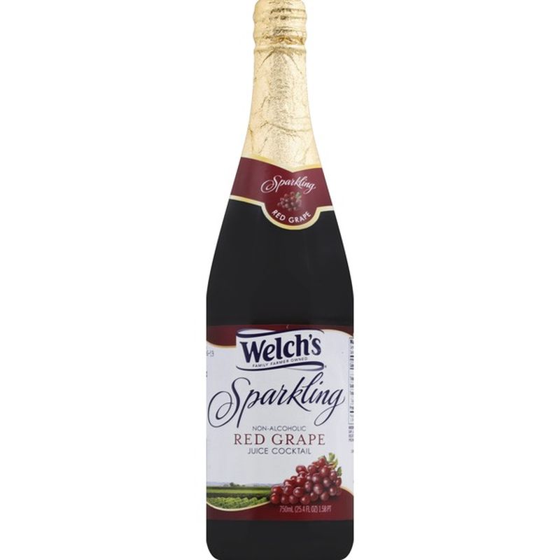 Welch's Sparkling Non-Alcoholic Red Grape Juice Cocktail (25.4 fl oz ...