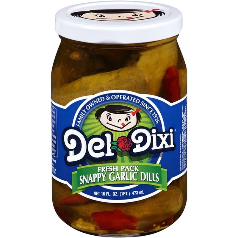 Del Dixi Snappy Garlic Dill Pickles (16 fl oz) from HEB Instacart