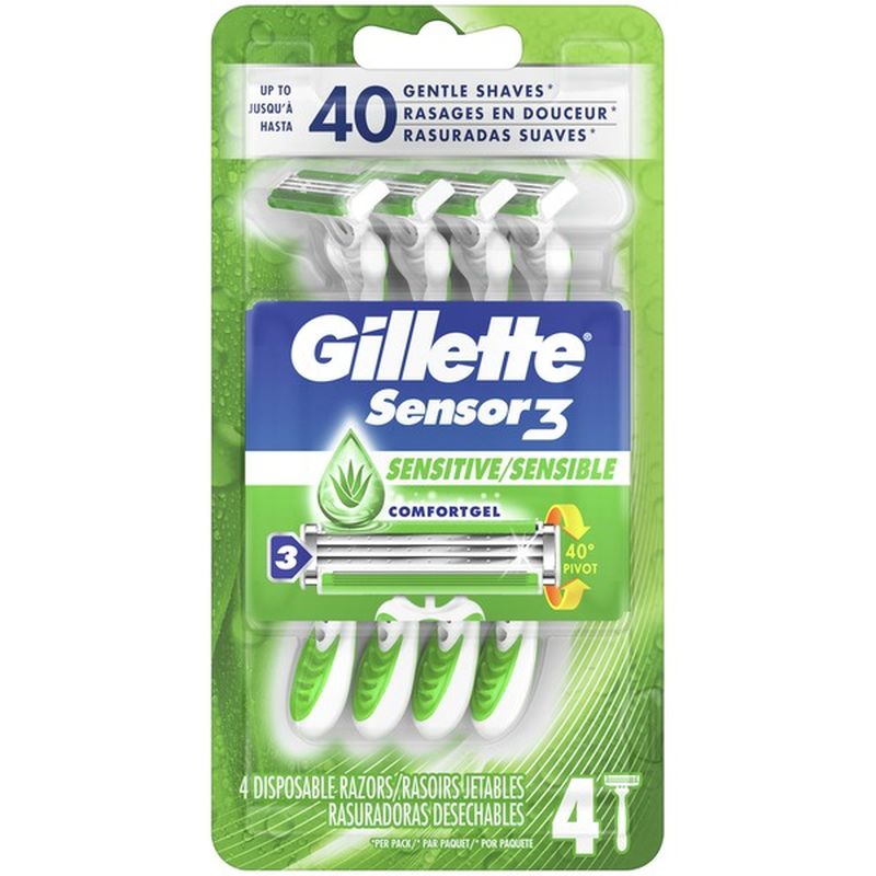 Gillette Sensor3 Sensitive Men'S Disposable Razor