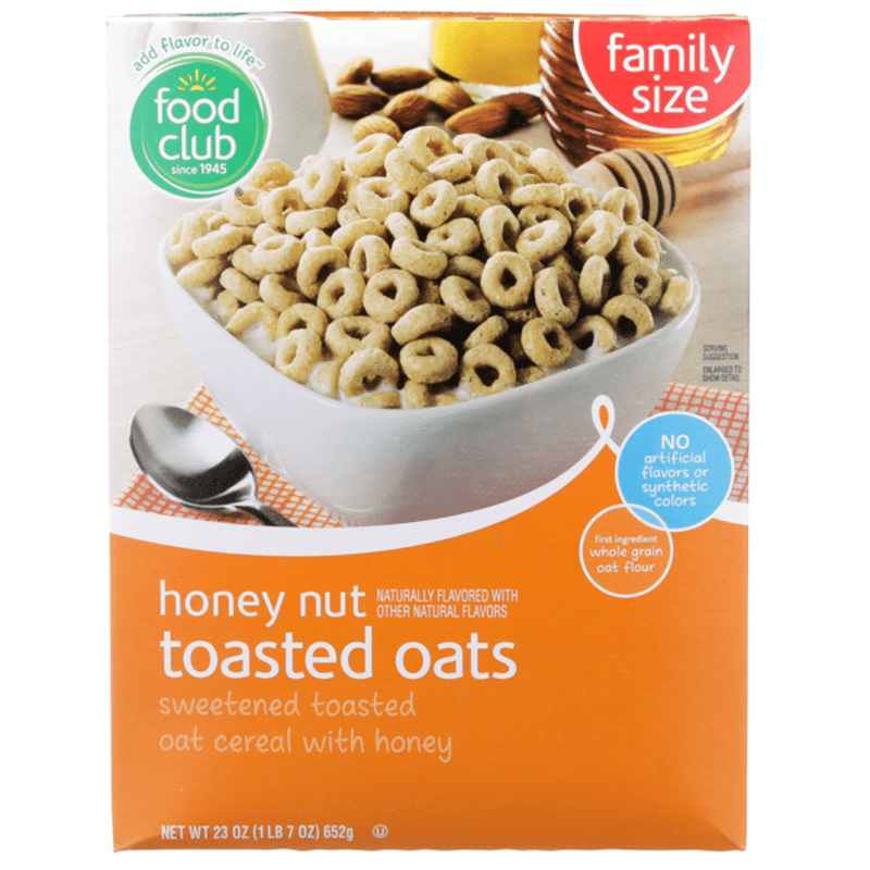 Food Club Honey Nut Toasted Oats Sweetened Toasted Oat Cereal With Honey (23 oz) Instacart