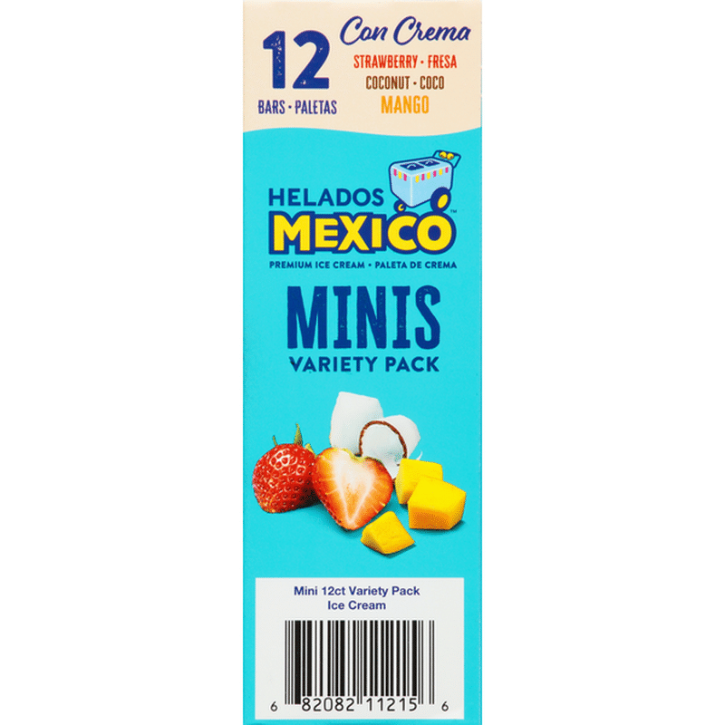 Helados Mexico Ice Cream Bars Premium Minis Strawberry Coconut Mango Variety Pack 12 Each Instacart