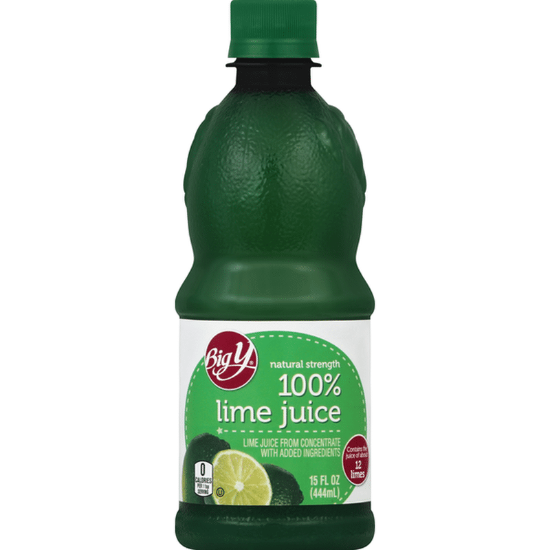 Big Y 100 Juice, Natural Strength, Lime (15 oz) Instacart