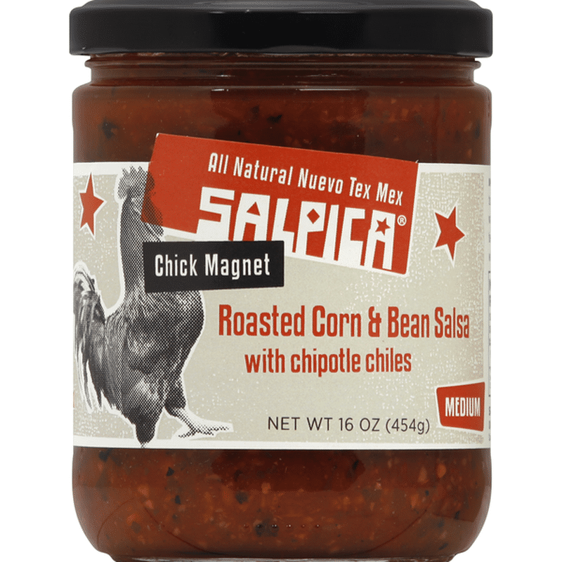 Salpica Salsa Roasted Corn And Bean With Chipotle Chiles Medium 16 Oz