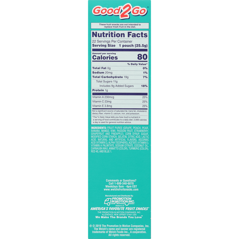 Welch's Fruit Snacks, Island Fruits, Value Pack (22 each) Instacart