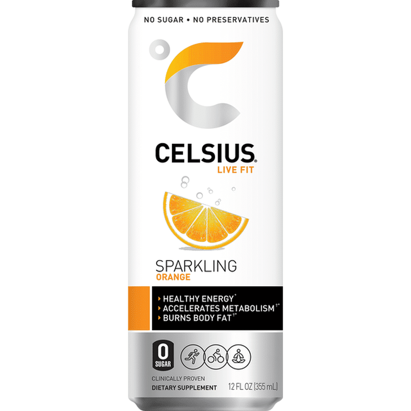 Celsius Sparkling Orange (12 oz) from Safeway Instacart