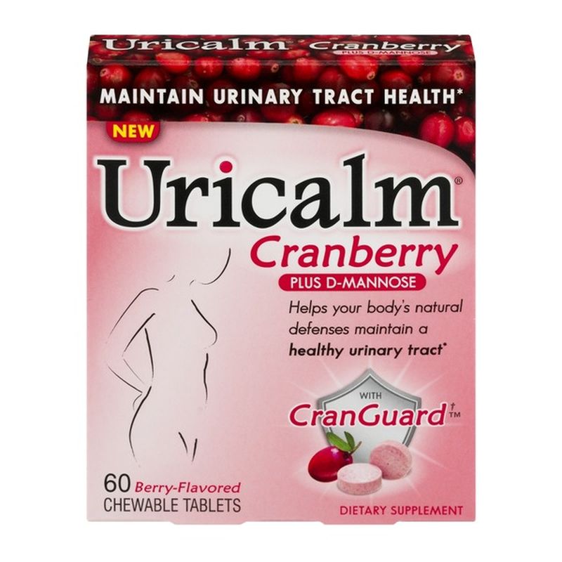 Uricalm Cranberry Plus DMannose With CranGuard Chewable Tablets Berry