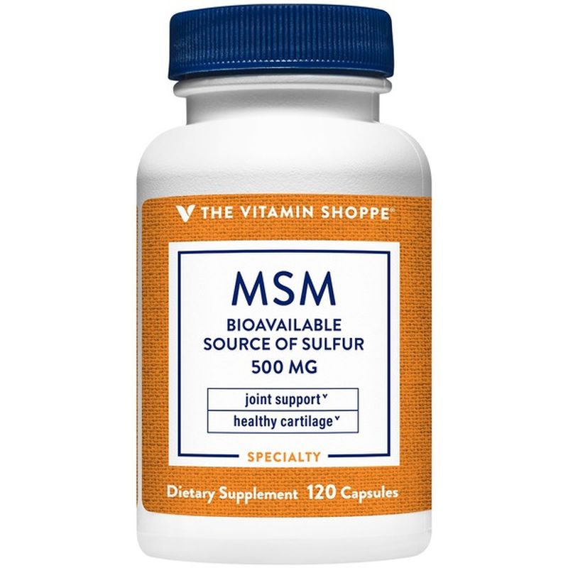 The Vitamin  Shoppe  MSM 500 500 MG 120 Capsules 120 ct 