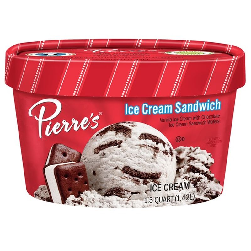 Pierre's Vanilla Ice Cream with Chocolate Ice Cream Sandwich Wafers (48