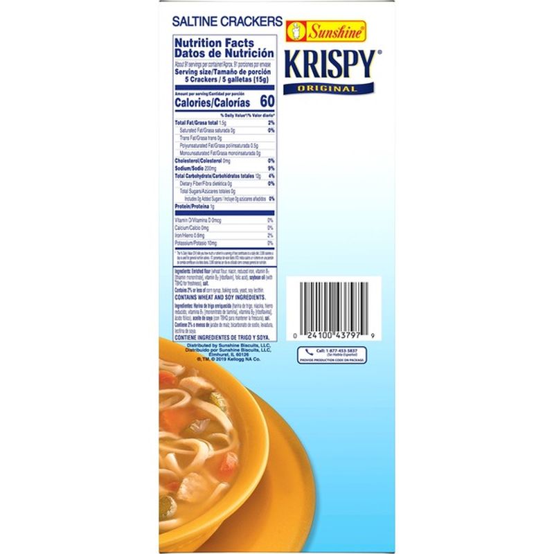 krispy saltines nutrition