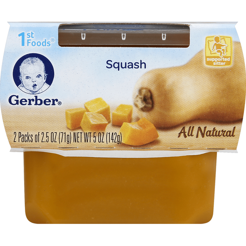 Gerber 1st Foods Vegetable Purees, Squash (5 oz) - Instacart