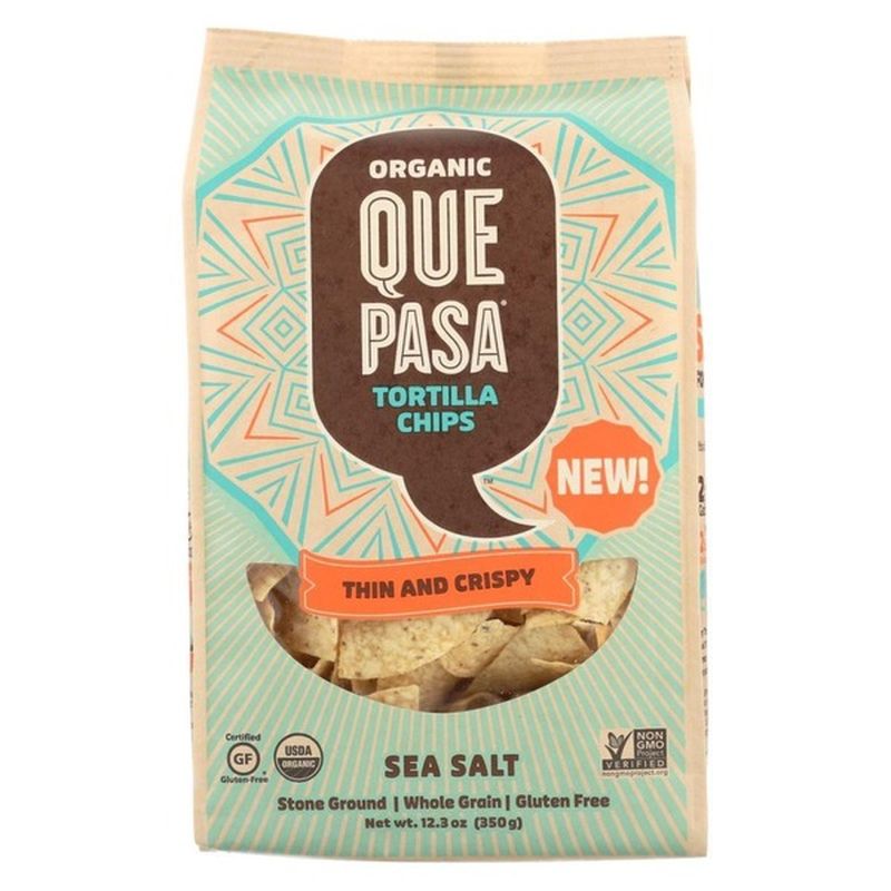 Que Pasa Sea Salt Thin & Crispy Tortilla Chips