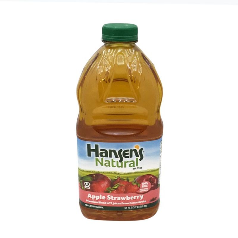 Hansens Natural Natural Apple Strawberry 100 Juice 64 Fl Oz Instacart