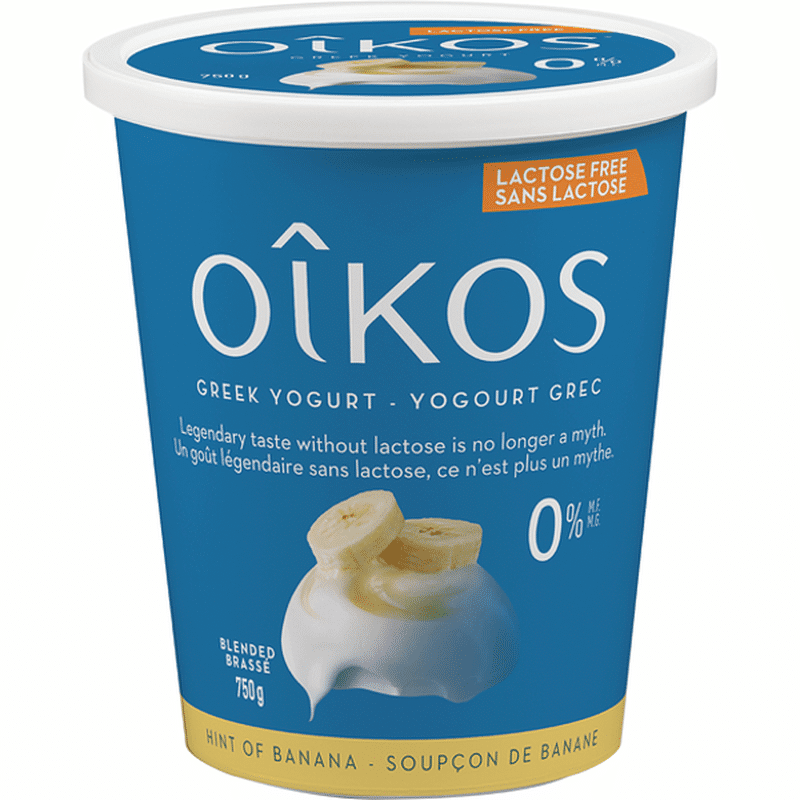 Danone Oikos 0% Banana Flavoured Lactose Free Greek Yogurt