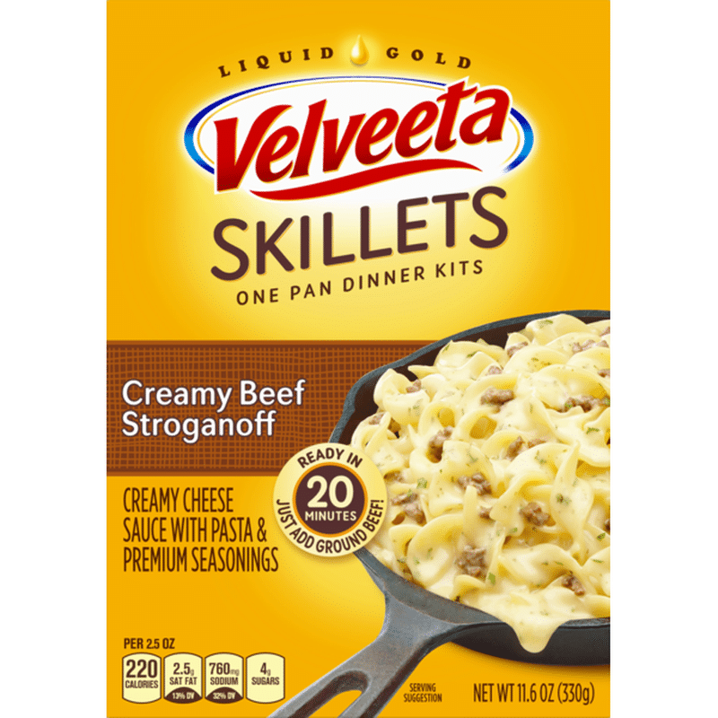 Kraft Velveeta Cheesy Skillets Creamy Beef Stroganoff ...