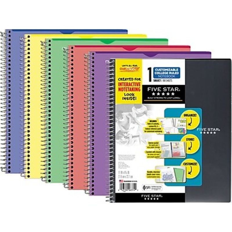 Mead Five Star 8.5" x 11" 100-Sheet Interactive Wirebound Notebook