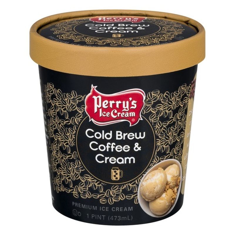 Perrys Ice Cream Ice Cream, Premium, Cold Brew Coffee & Cream (1 pt ...