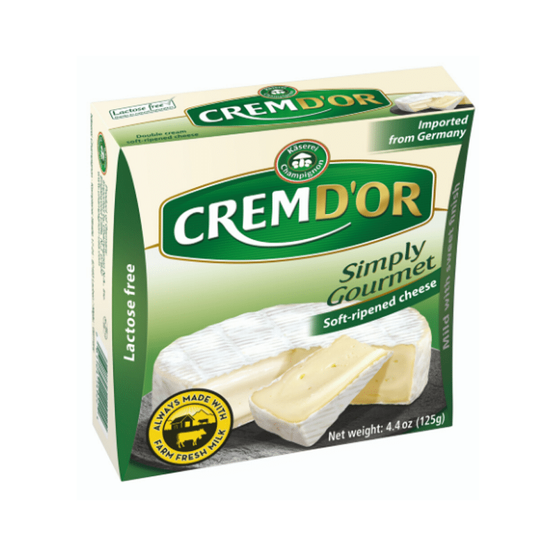 Kaserei Champignon. Cremdor Cheese, SoftRipened, Lactose Free, Double