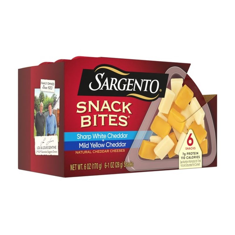 Sargento® Snack Bites® Sharp White Cheddar + Mild Yellow Natural