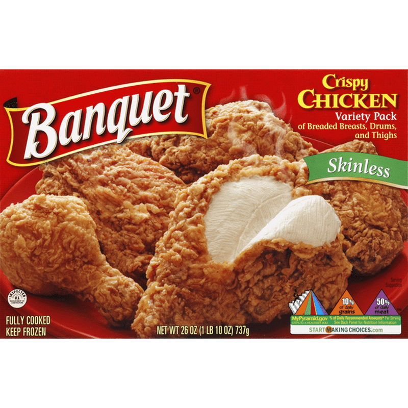 Banquet Chicken, Crispy, Variety Pack, Skinless (26 oz) - Instacart