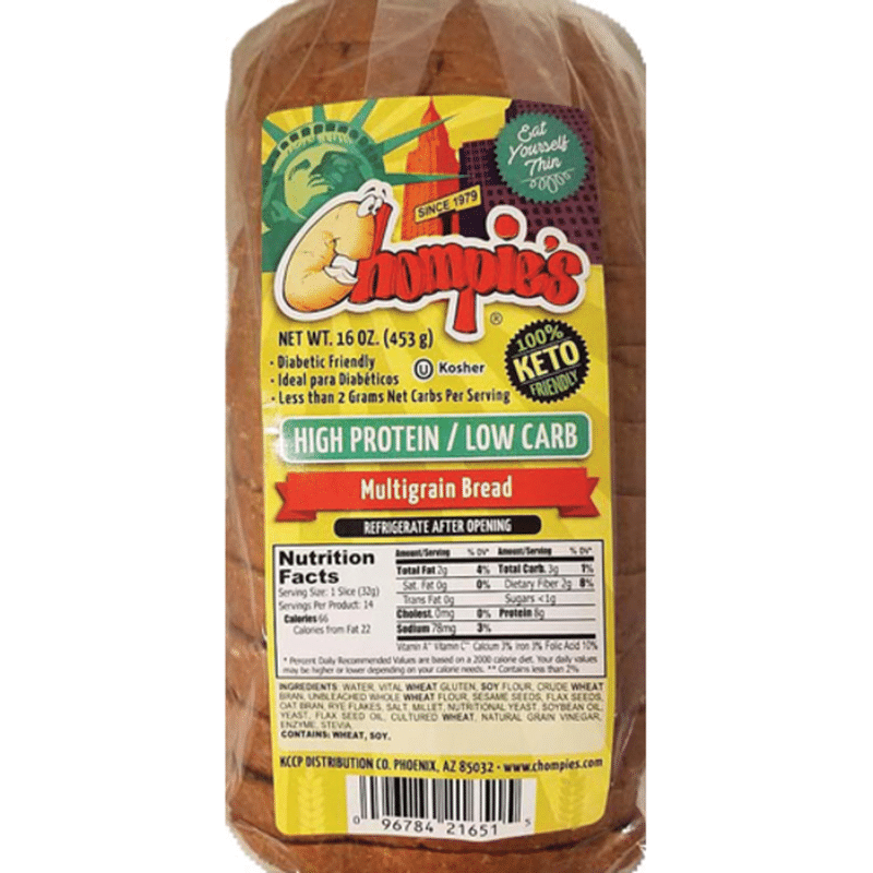 Chompies Low Carb Multigrain Bread (16 oz) Instacart