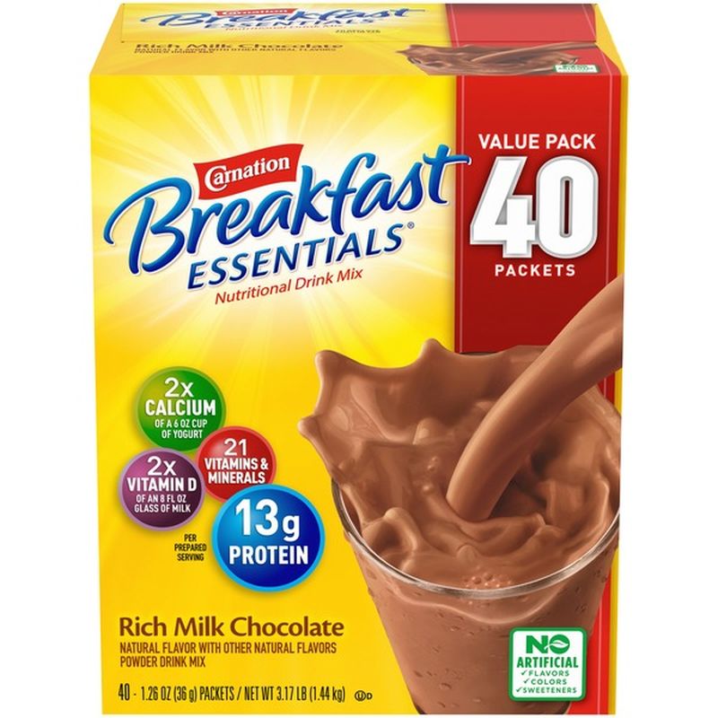 Carnation Breakfast Essentials Rich Milk Chocolate (1.26 oz) Instacart