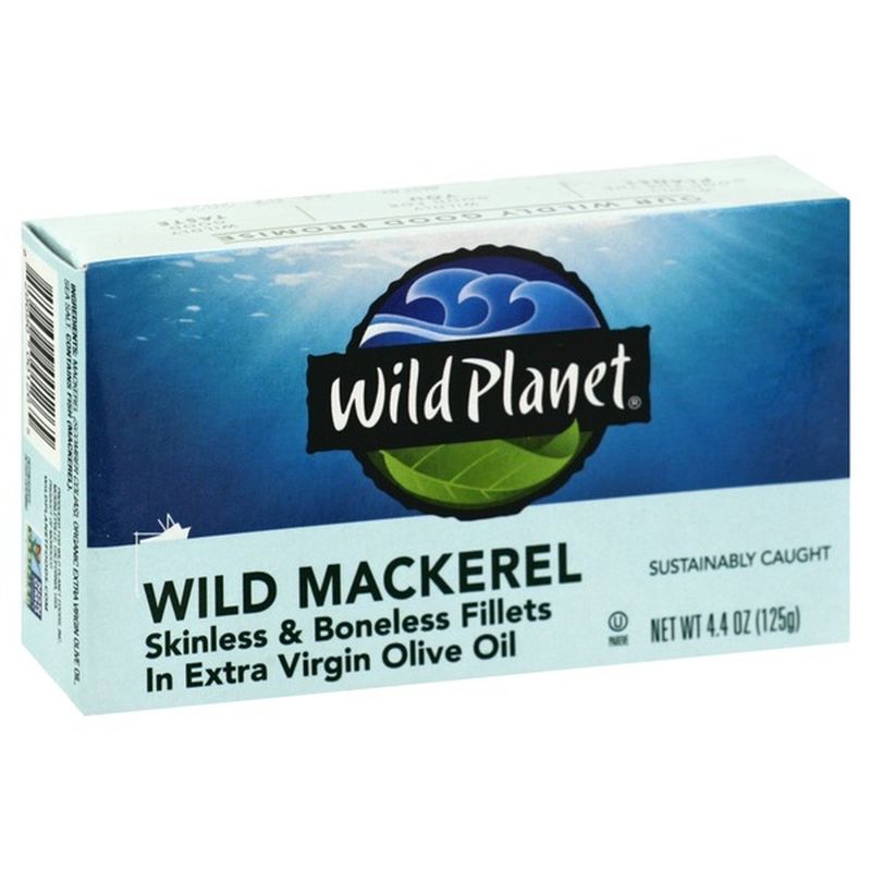 Wild Mackerel, Wild, in Extra Virgin Olive Oil, Fillets (4.4 oz