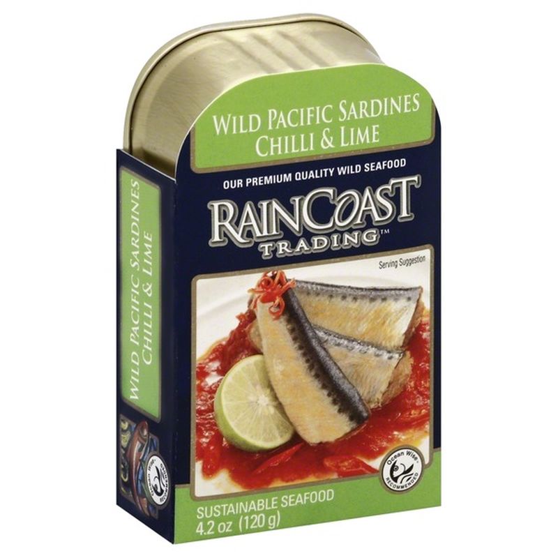 Rain Coast Trading Sardines, Wild Pacific, Chilli & Lime (4.2 oz