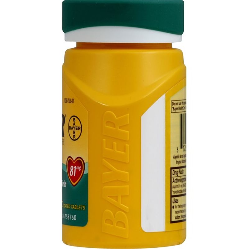 Bayer Aspirin, Low Dose, 81 mg, Enteric Coated Tablets (300 ct) Instacart