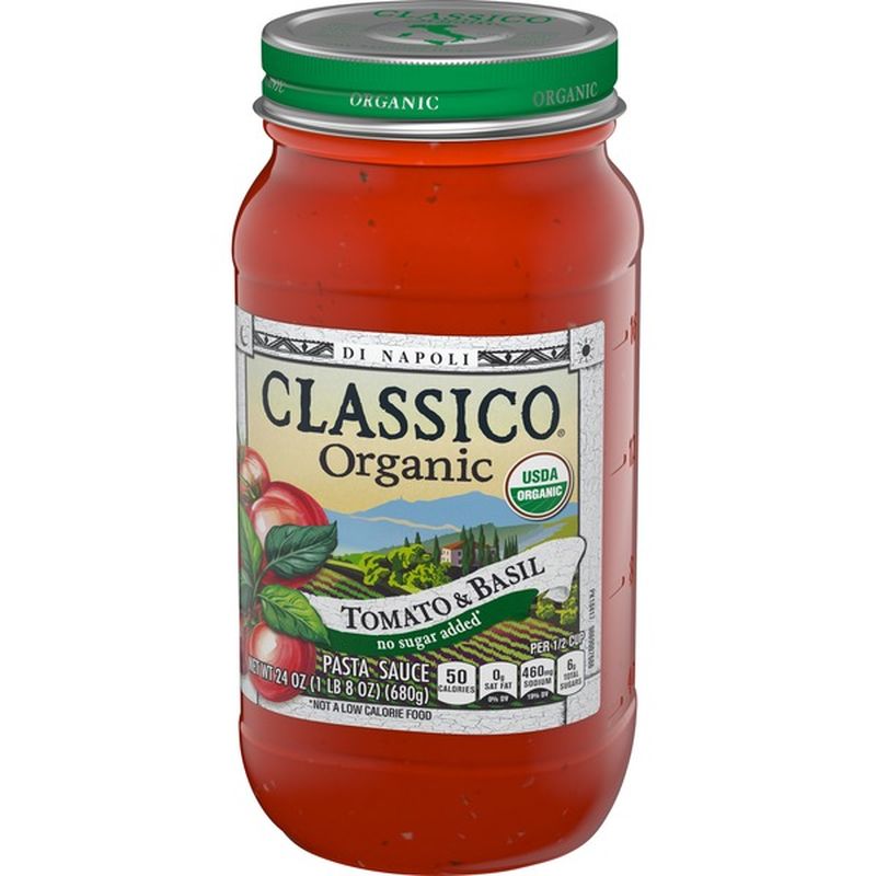 Classico Organic Di Napoli Tomato And Basil Pasta Sauce 24 Oz Instacart