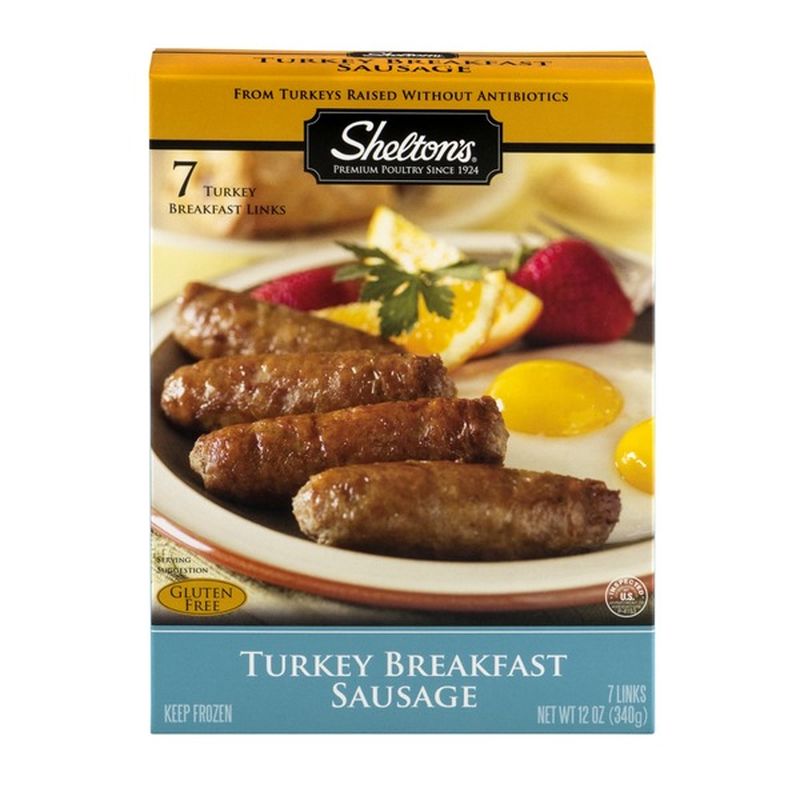 Shelton's Turkey Breakfast Sausage Links 7 CT (12 oz) Instacart